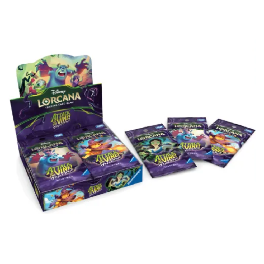 Disney Lorcana TCG 日文版「Attack of the Vine」補充包 BOX 原盒16包